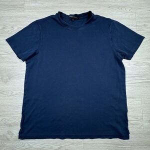 Robert Barakett Men's Sm/Med T-Shirt Blue Night 100% Pima Cotton Short Sleeve